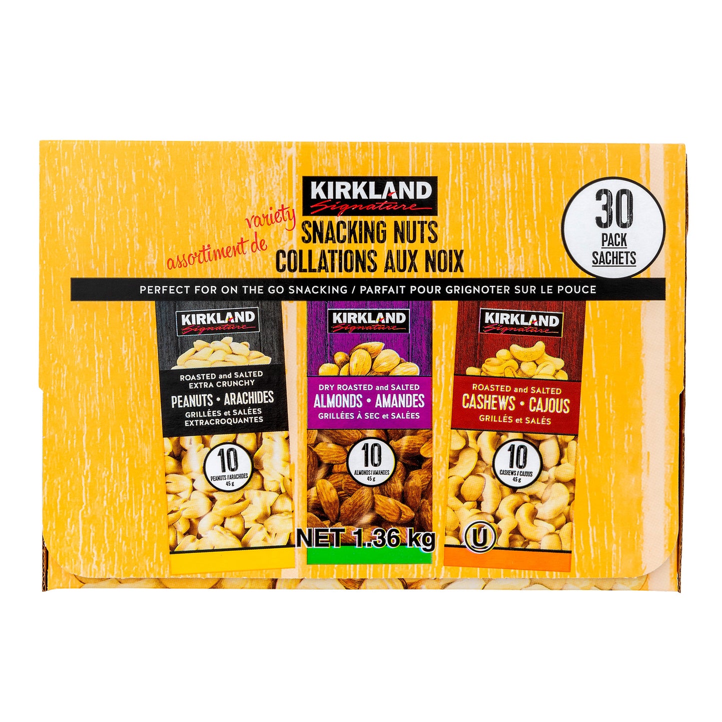 Kirkland Signature 什錦堅果零食裝，30 × 45 克