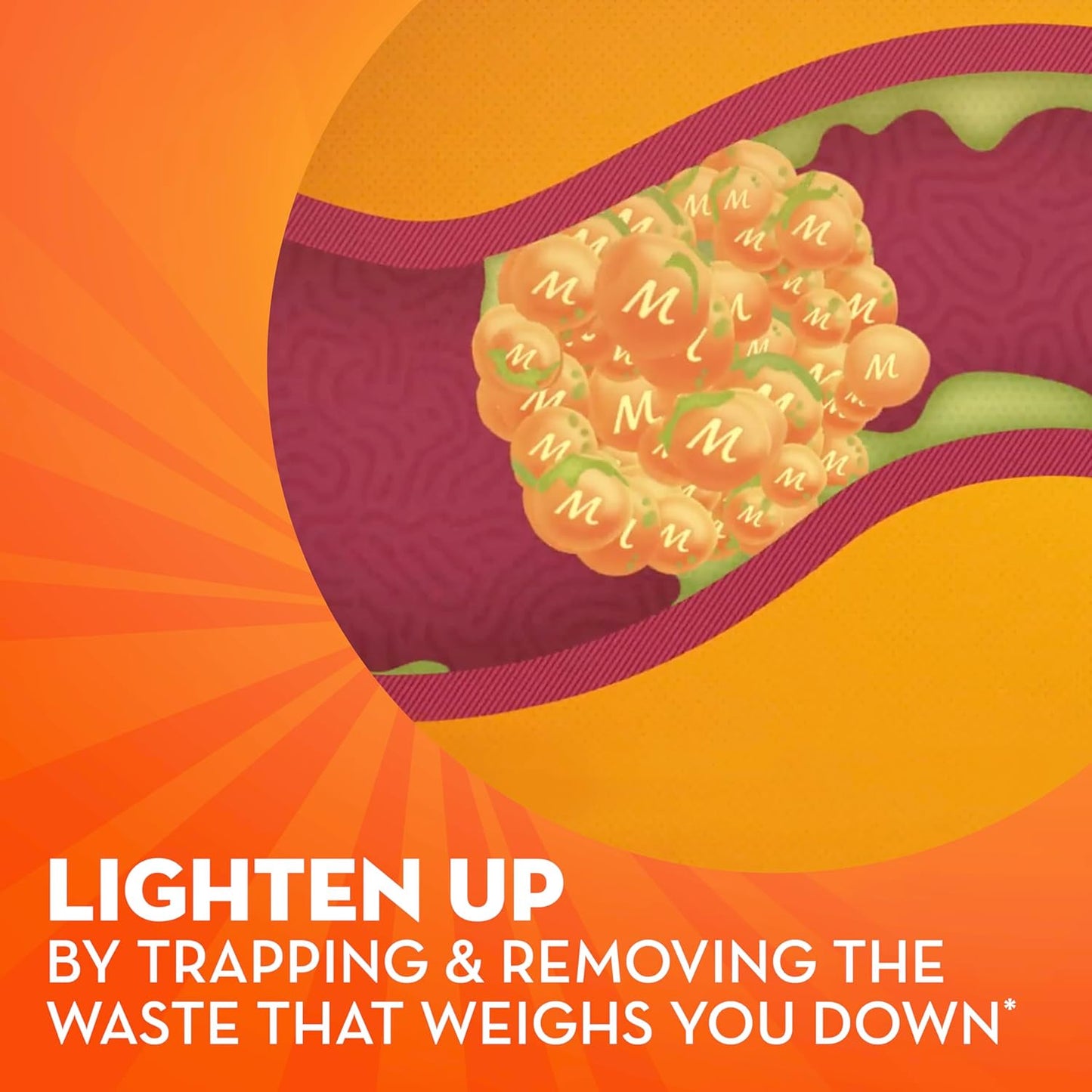 Metamucil Daily Fibre + Collagen Peptides, Psyllium Husk Powder, Plant Based Sugar-Free with Stevia, Orange Flavoured, 60 Servings (564 g)