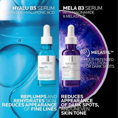 La Roche-Posay Hyaluronic Acid Face Serum, Hyalu B5 Hyaluronic Acid Serum for Face, with Vitamin B5 & Anti-Aging BUNDLES with Mela B3 Serum or Ultra Fluid SPF 50+. Suitable for Sensitive Skin