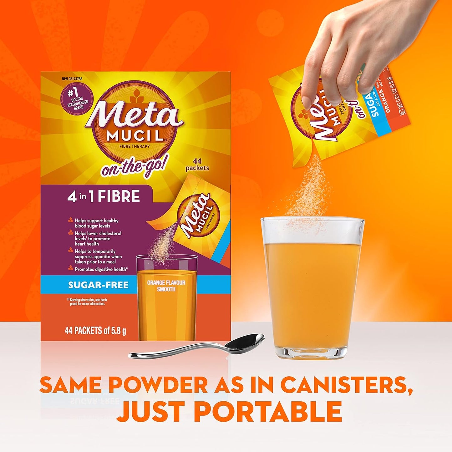 Metamucil 每日车前子壳粉补充剂包 + Metamucil 纤维补充剂软糖套装