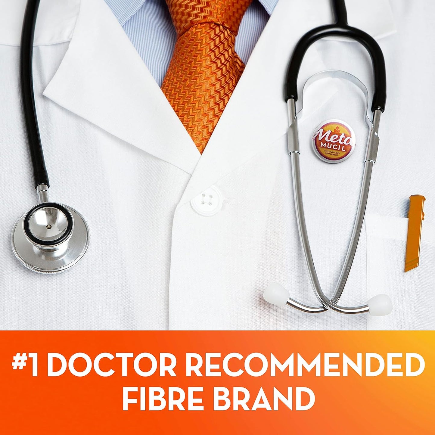 Metamucil, 每日车前子壳粉补充剂，真糖，三合一膳食纤维，促进消化健康，原味顺滑风味饮料，72 份