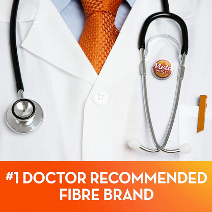 Metamucil, 每日车前子壳粉补充剂，三合一膳食纤维，促进消化健康，胶囊，100 粒