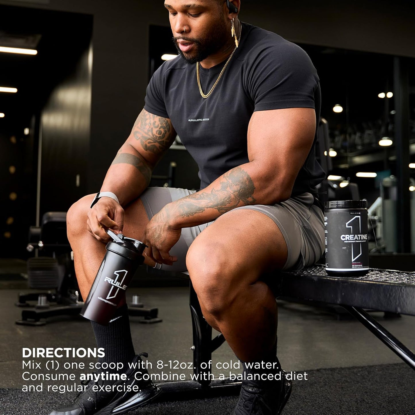 Rule 1 肌酸 75 份 無味 - 390 克