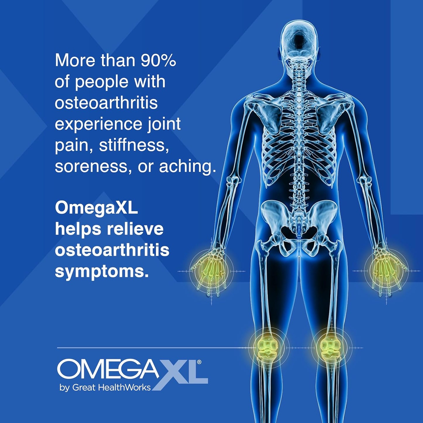 OmegaXL 關節支持補充劑 - 天然肌肉支持，綠唇貽貝油，軟膠囊，無藥物，60 粒