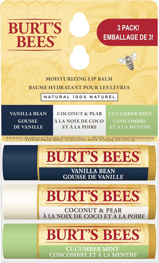 Burt's Bees 暢銷產品 - 乾裂嘴唇的首選：含水果萃取物的什錦潤唇膏和夜間密集護唇膏