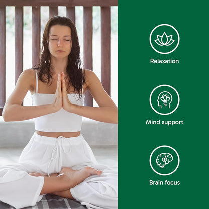 Organika 加拿大製造的舒緩心靈膠囊 - 含甘氨酸鎂、L-茶氨酸、GABA、肌醇 - 促進放鬆和鎮靜，不引起困倦 - 120 粒膠囊