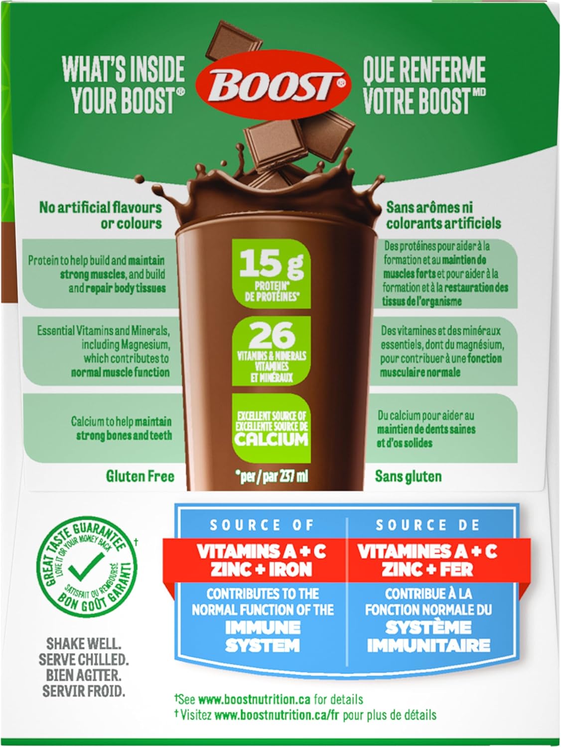 BOOST 高蛋白代餐饮料，巧克力味，24 x 237 毫升