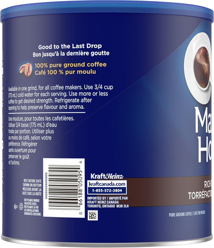 麦斯威尔浓香深度烘焙咖啡粉，900克罐装