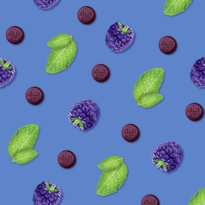 OLLY 強效睡眠軟糖補充劑助眠黑莓禪混合褪黑激素、L-茶氨酸和植物成分 25 天供應量 50 粒軟糖