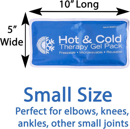 Roscoe Medical Gel Ice Packs Reusable and Cold Packs for Injuries Reusable, Shoulder Ice Pack, Knee Ice Pack, Hot and Cold Pack, Ice Pack for Back, Includes All 3 Sizes