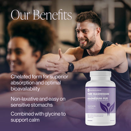 純微量營養素甘氨酸鎂補充劑（螯合型）200毫克，180粒