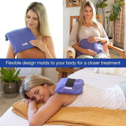 Carex ThermiPaq 可重复使用微波炉加热垫冰袋组合套装，适用于受伤，凝胶冰袋 - 肩部、肘部、脚踝、背部和膝盖冰袋，加大号，9.5 英寸 x 16 英寸