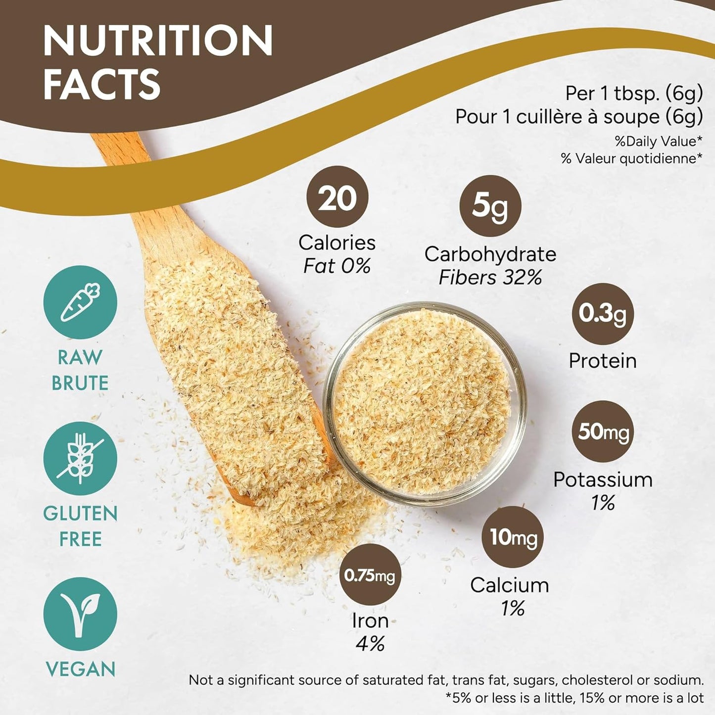 Rootalive - Whole Psyllium Husk, Psyllium Husk Whole Plant-Based Fibre for Digestive Support, Unflavored Superfood Powder with Soluble & Insoluble Fibre, Vegan, Gluten-Free, 454 grams