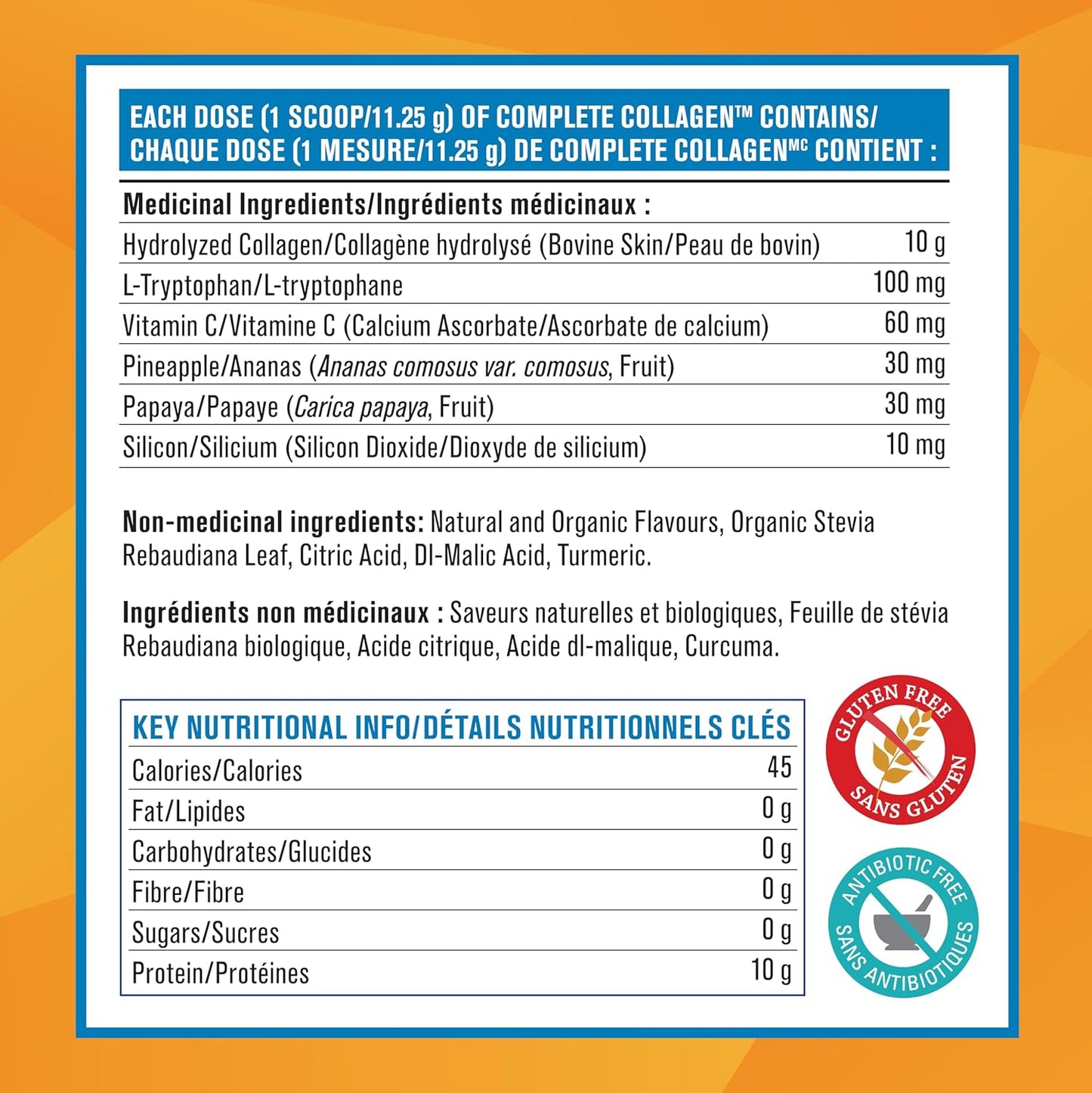 Progressive 柑橘味全效膠原蛋白，加拿大製造，有益於頭髮、皮膚、指甲和關節健康。草飼非基因，富含抗氧化劑，經維生素C水解，促進吸收，500克
