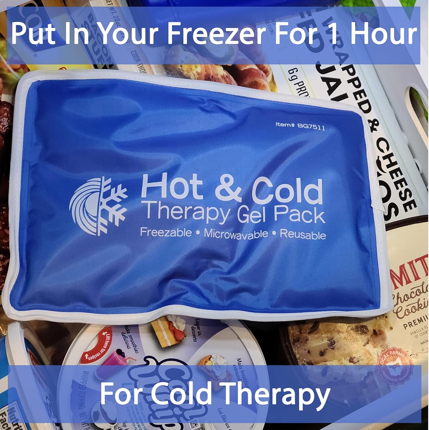 Roscoe Medical Gel Ice Packs Reusable and Cold Packs for Injuries Reusable, Shoulder Ice Pack, Knee Ice Pack, Hot and Cold Pack, Ice Pack for Back, Includes All 3 Sizes