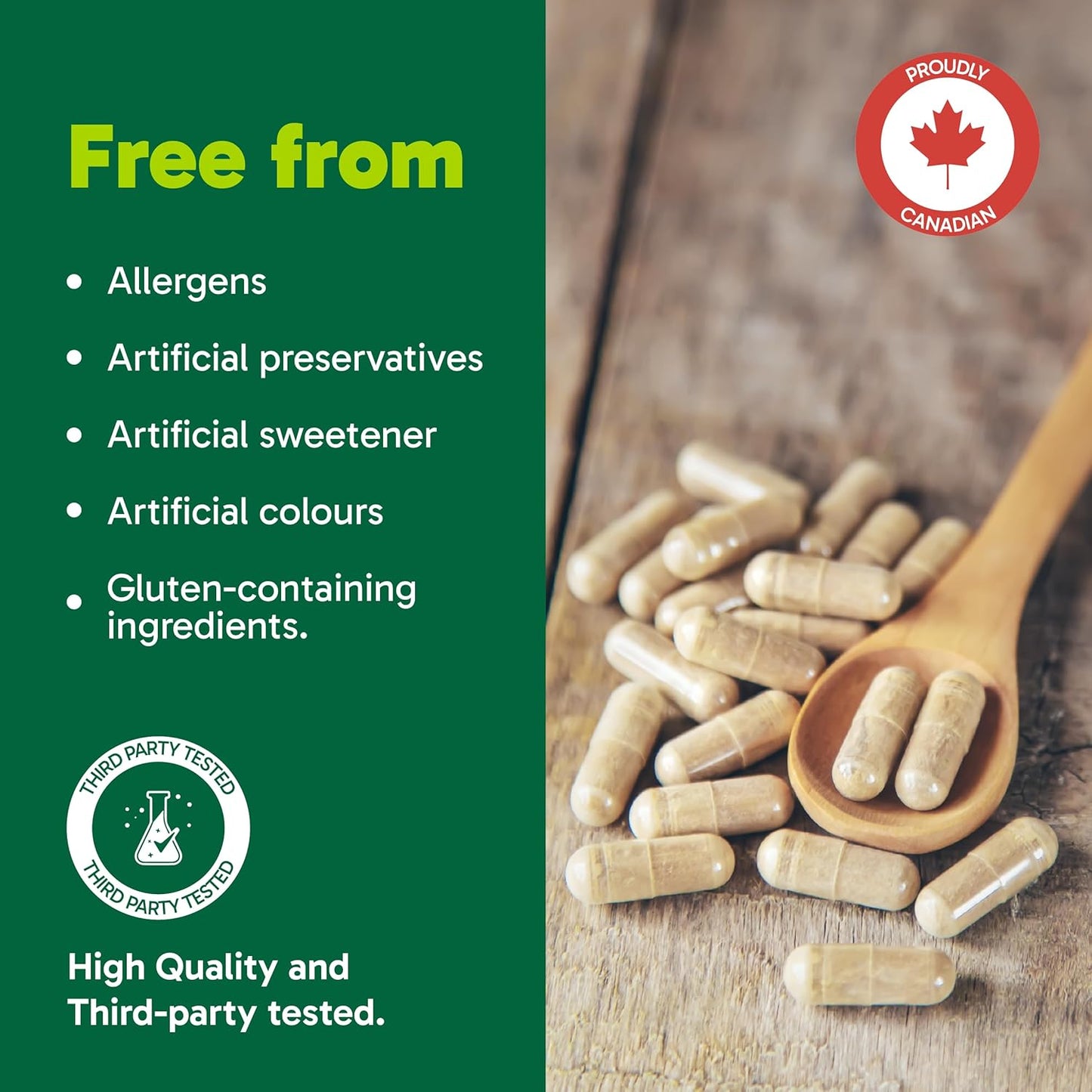 Organika 加拿大制造东革阿里 400 毫克 - 含玛卡、蒺藜和黑胡椒 - 增强男性阳刚之气 - 强效多成分混合物 - 60 粒胶囊