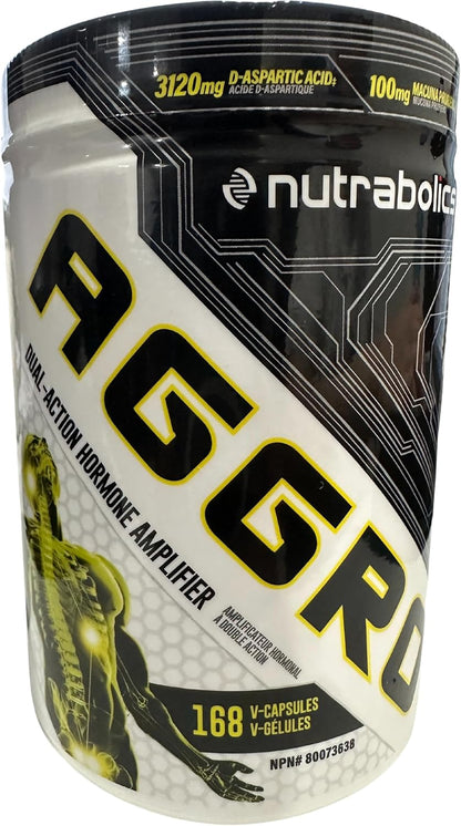 男性睾酮助推器 - Aggro 双效激素增强剂，168 粒 - 提升男性性能力