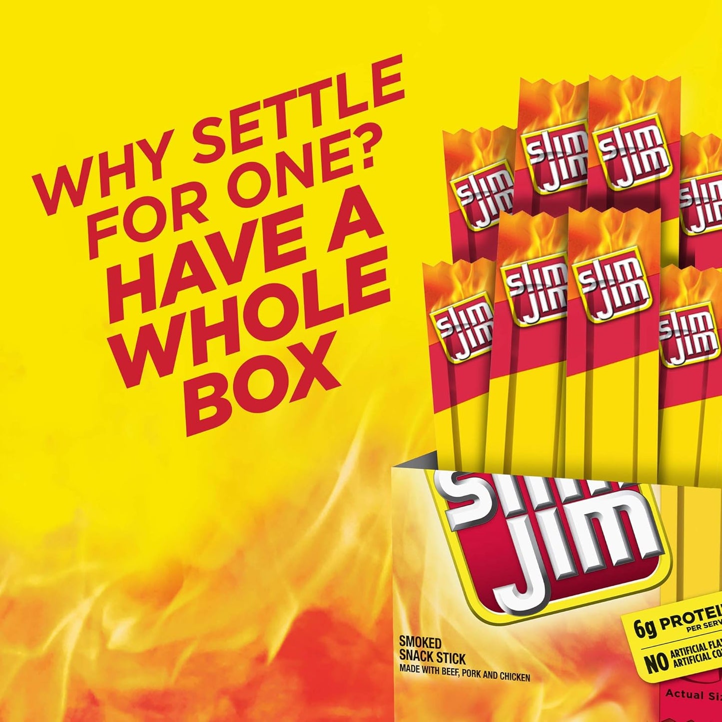 Slim Jim Original Snack Sticks, 0.28 Ounce, 14 Count