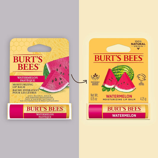 Burts Bees 西瓜保濕唇膏，男女通用 - 0.15 盎司