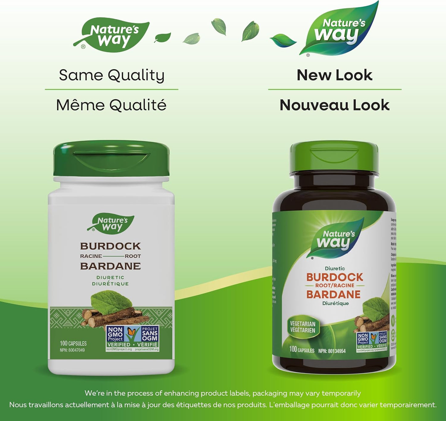 Nature's Way 优质牛蒡根胶囊 - 草本利尿剂和风湿病缓解剂，非转基因，100 粒素食胶囊