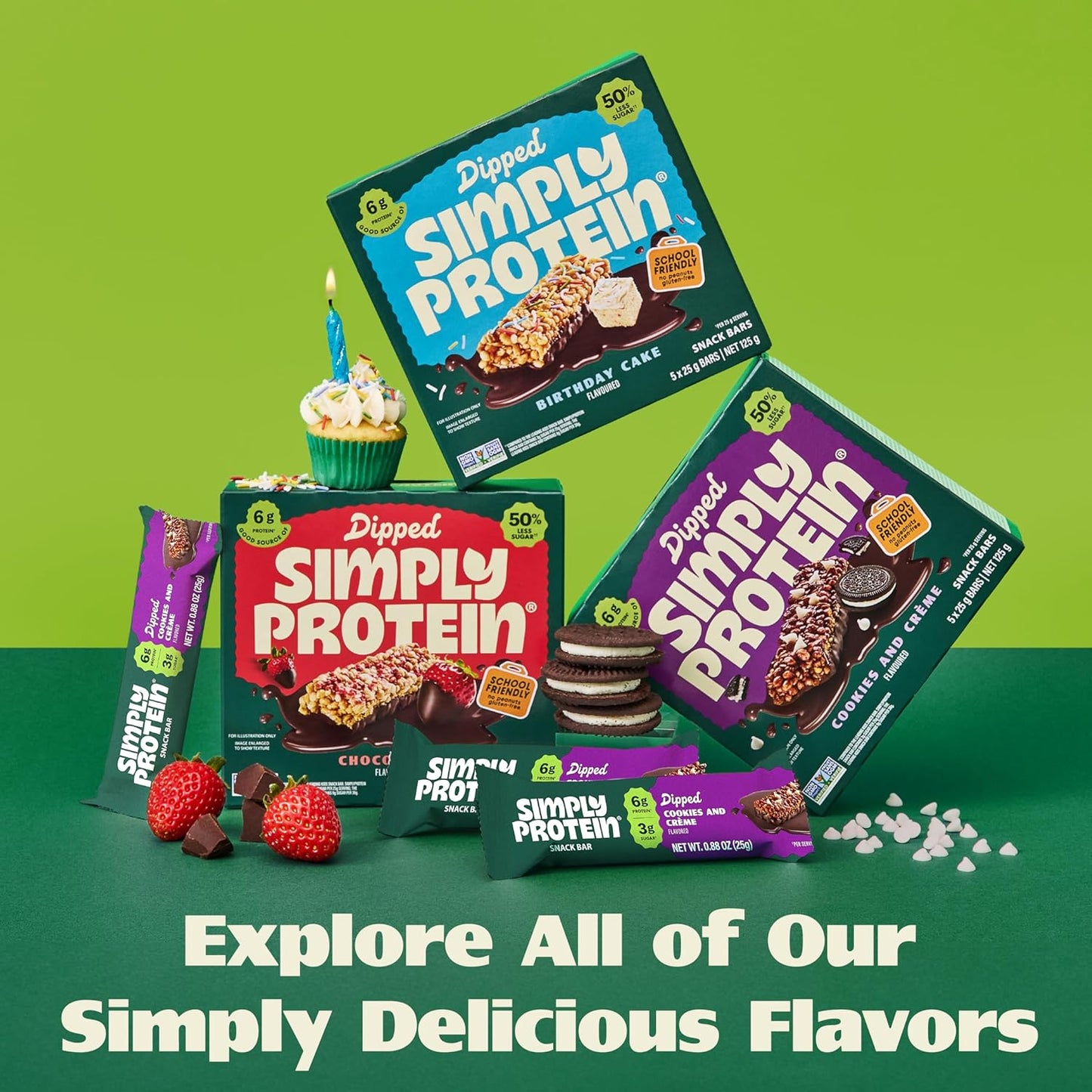 SimplyProtein Dipped Cookies and Cream 5ct