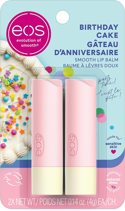 eos Birthday Cake Smooth Lip Balm, 8g, 2 Pack