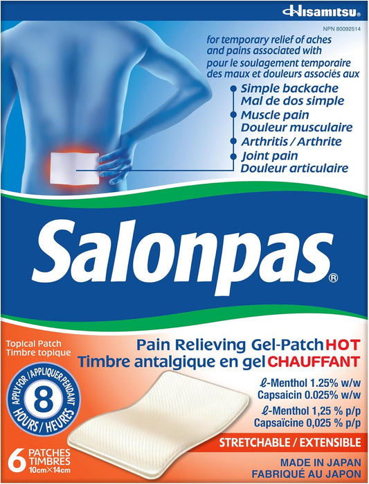 Salonpas Pain Relieving Gel Patch Hot 6 count