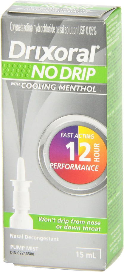 Drixoral 无滴漏清凉薄荷喷雾，清凉感，12 小时缓解，15 毫升