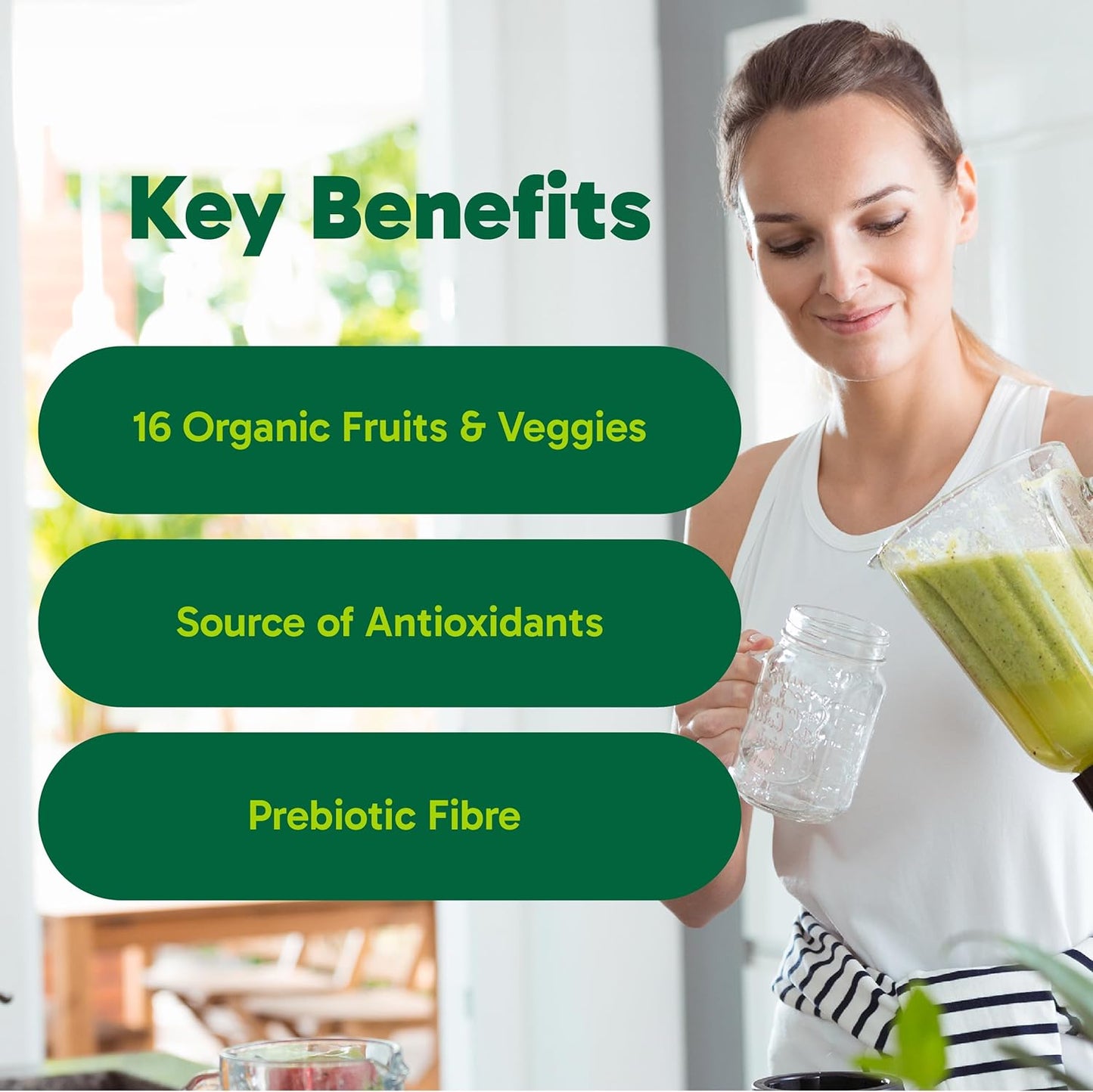 Organika Canadian-Made Digest Greens for Gut Health + Bloat Relief- Organic Greens Powder with NAC and Milk Thistle- Detox, Antioxidants, Digestion and Liver Support - Pineapple Punch Flavour- 340g