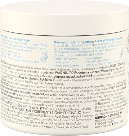 Aveeno 湿疹护理止痒膏，敏感肌肤适用，不含防腐剂，无香精，311 克