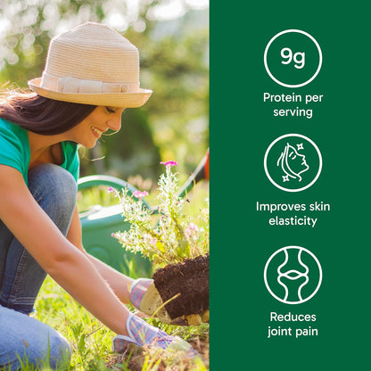 Organika Canadian-Made Full Spectrum Collagen - Type 1,2,3,5,10 - Complete Collagen Naturally Containing Hyaluronic Acid and Elastin for Healthier Hair, Skin and Joints Mild Chicken Broth Flavour 250g