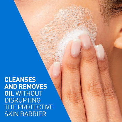 CeraVe Foaming Face Wash, Gentle Face Cleanser for Men & Women with Hyaluronic Acid, Niacinamide, Ceramides. Makeup Remover for oily skin, Fragrance-Free, Non-Comedogenic, Sensitive Skin, 473ML