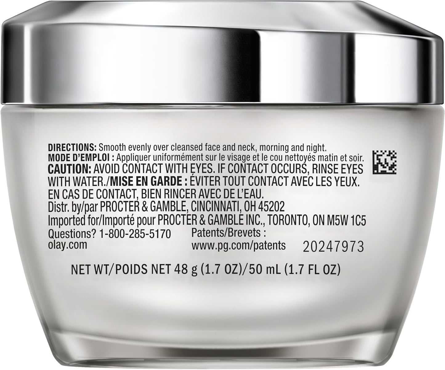 Olay Collagen Peptide Face Moisturizer, Firming Cream for Women, Fragrance-Free, Non-Greasy - Hydrating, Anti-Aging, Anti-Wrinkle, Smoothing of Fine Lines, Tightening Skin Care - Niacinamide, 50 mL