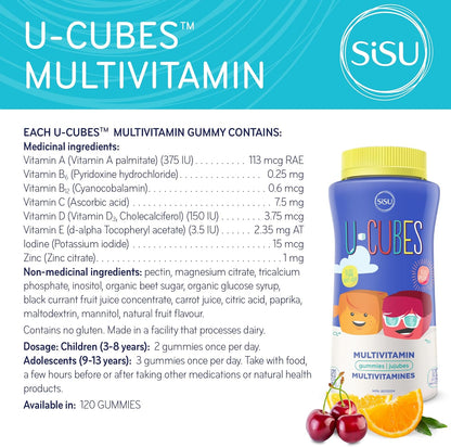 SISU U-Cubes 複合維生素軟糖 120 粒（1 包）