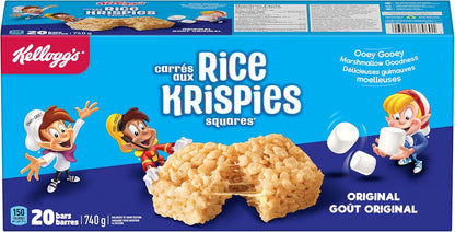 Kellogg's Rice Krispies Square Bars 740g Jumbo Pack-Original, 20 Cereal Bars