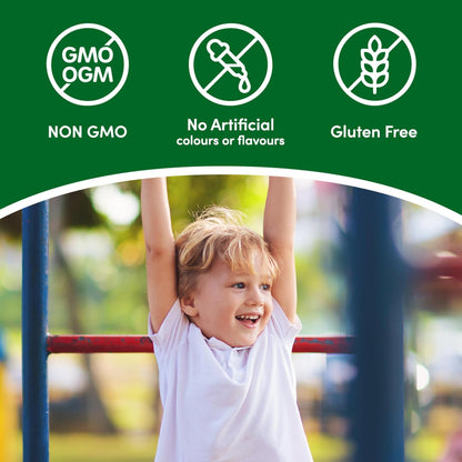 自然之寶兒童強效複合維生素，每粒軟糖僅含 1 克糖，支持免疫系統、眼部健康、骨骼和牙齒，抗氧化劑來源，無麩質，櫻桃、葡萄和橙子味軟糖，375 克