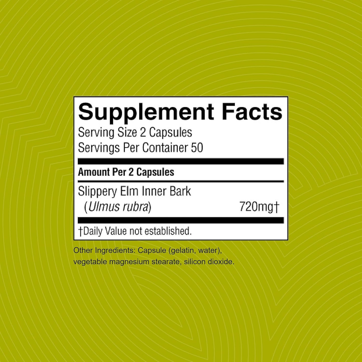 Nature's Sunshine Slippery Elm, 100 capsules