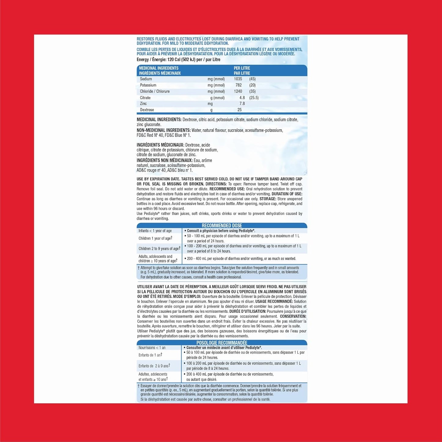 Pedialyte 电解质口服补液盐，草莓味，1升瓶装