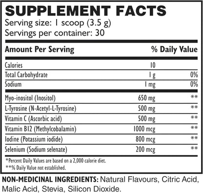 Thyro-Gen，甲狀腺功能，膠原蛋白形成，新陳代謝，草莓奇異果，30 份