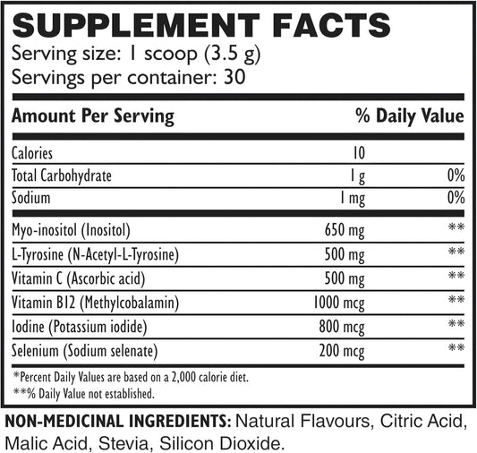 Thyro-Gen，甲状腺功能，胶原蛋白形成，新陈代谢，草莓猕猴桃，30 份