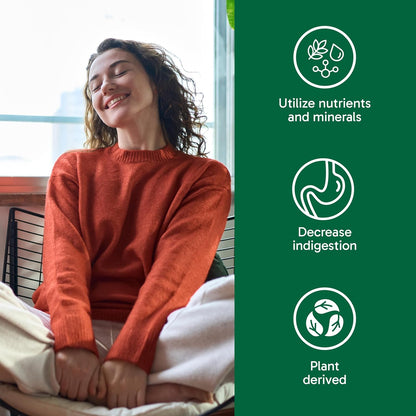 Organika Full Spectrum Plant Enzymes- Helps Break Down Carbs, Fat, Protein, Dairy- 260 vcaps