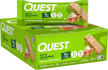 Quest Nutrition 苹果派风味蛋白棒，高蛋白、高纤维、无麸质，12 支