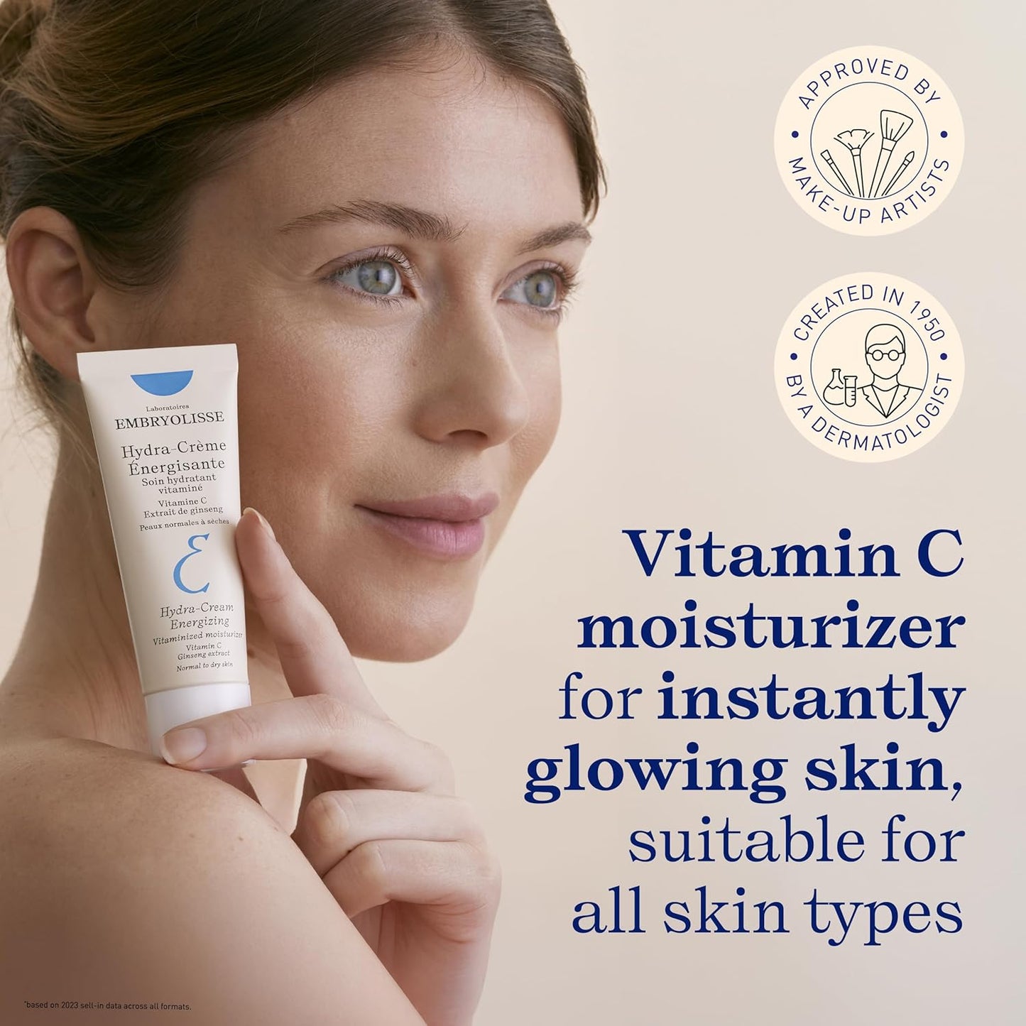 Embryolisse Vitamin C Energizing Face Moisturizer. Radiance-Boosting, Anti-Aging Daily Cream for Immediate and long-lasting hydration & Glow, 40 ml