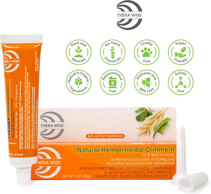 Thera Wise HmR 天然生物活性痔瘡膏，白色，28.0 克（1 包）