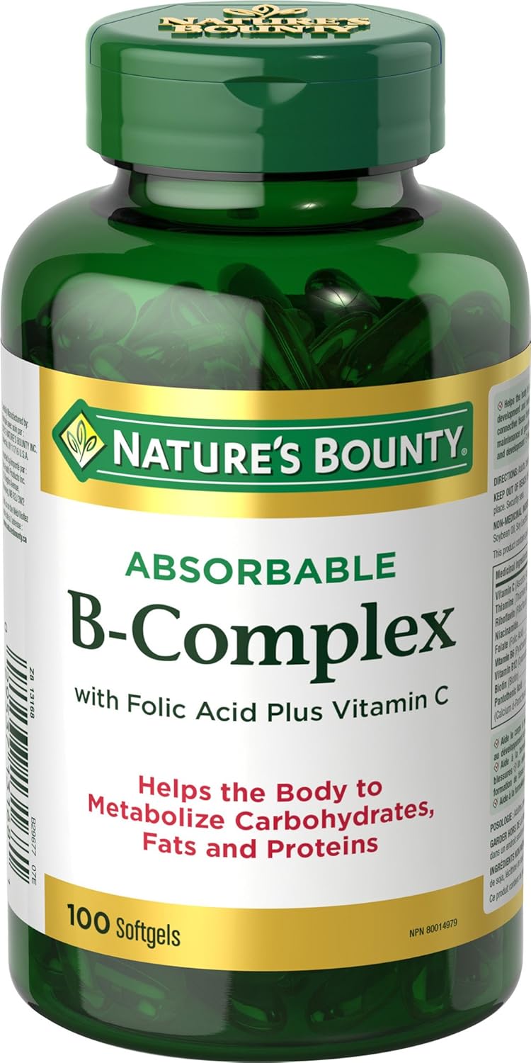 Nature's Bounty 褪黑激素 10 毫克 120 粒裝，有助於重置身體的睡眠-覺醒週期和 B 群複合物（含葉酸和維生素 C），幫助代謝碳水化合物，100 粒軟膠囊