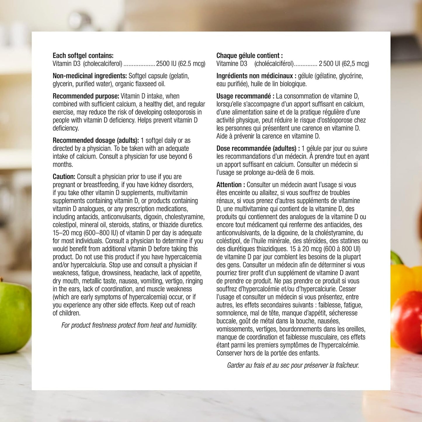 Webber Naturals 维生素 D3 2500 IU 加强型，180 粒软胶囊，有益于骨骼和牙齿健康，并有助于预防维生素 D 缺乏症