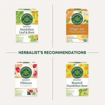 Traditional Medicinals - 有机日常排毒柠檬草本茶（6 包）- 含荨麻和牛蒡根，可清除体内积聚的废物 - 共 96 个茶包