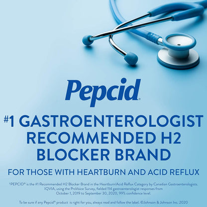 Pepcid Acid Controller, Maximum Strength Tablets, Acid Reducer for Heartburn, Acid Reflux and Upset Stomach Relief, 25 Tablets