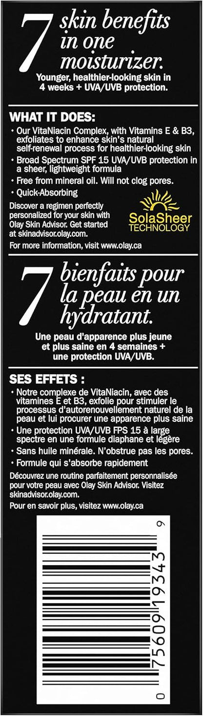 Olay Total Effects Fragrance Free Featherweight Face Moisturizer With SPF 15, 50 mL