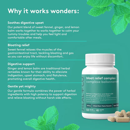 HEAL + CO. 緩解腹脹複合物 120 粒